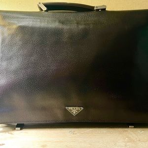 Prada document satchel